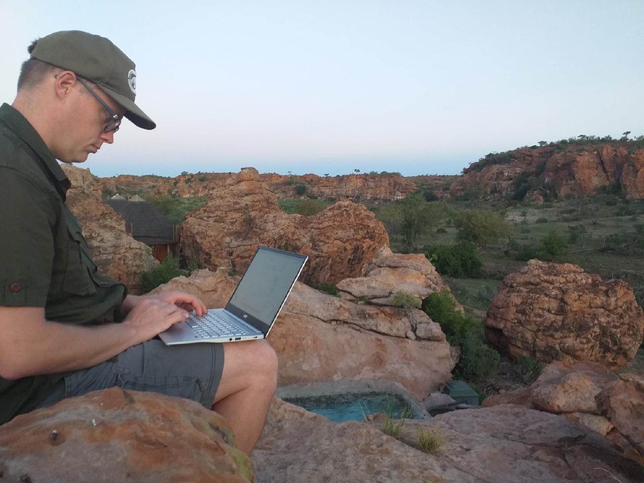 Working remotely in northern South Africa Image of Working remotely in northern South Africa